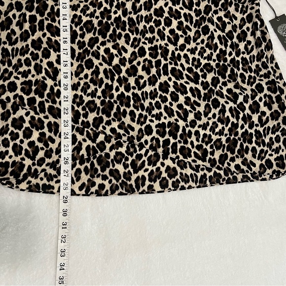 Vince Camuto Brown and Cream Bell Sleeve Blouse with Relaxed Fit - Picture 8 of 10